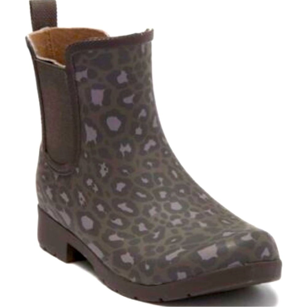 CHOOKA LEOPARD RAIN BOOTS  SZ 8